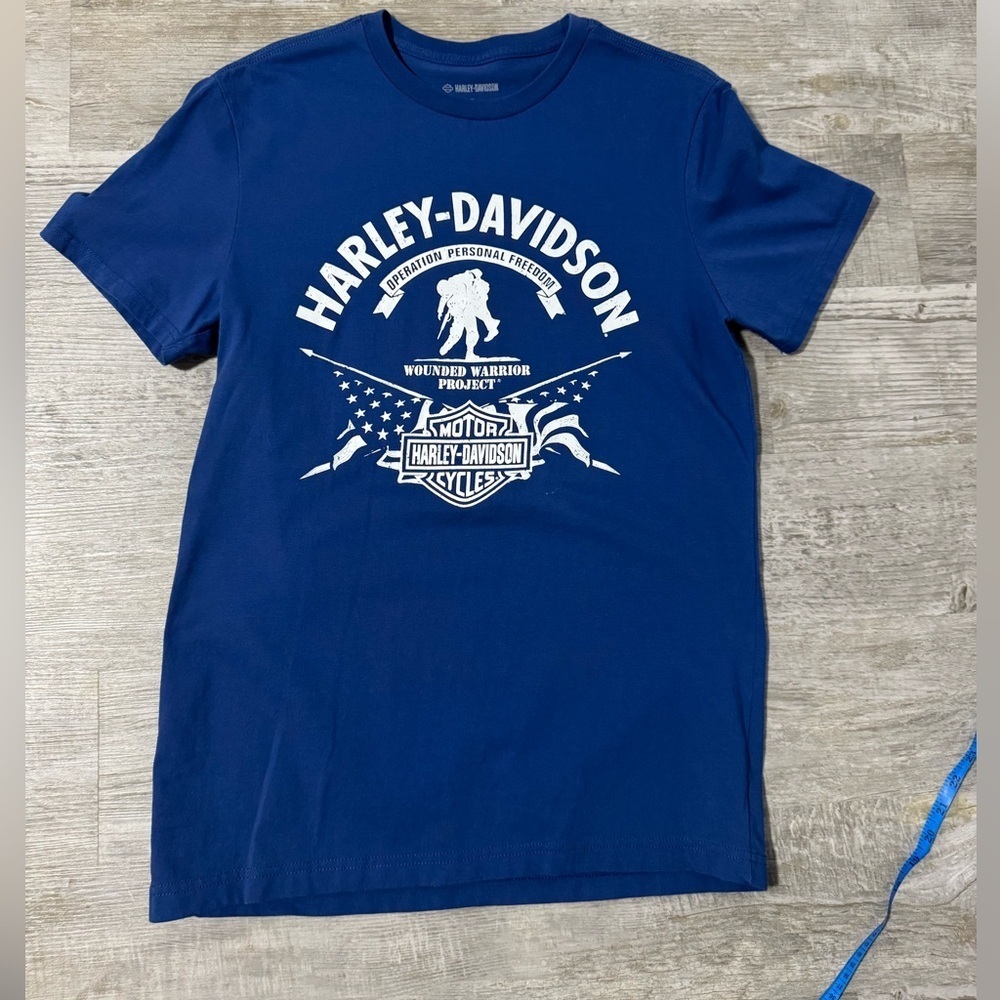 Harley-Davidson wounded warrior project Blue Graphic T-Shirt - Picture 7 of 10